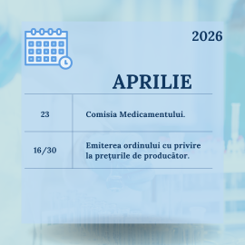 Agenda ședințelor programate pentru luna aprilie
