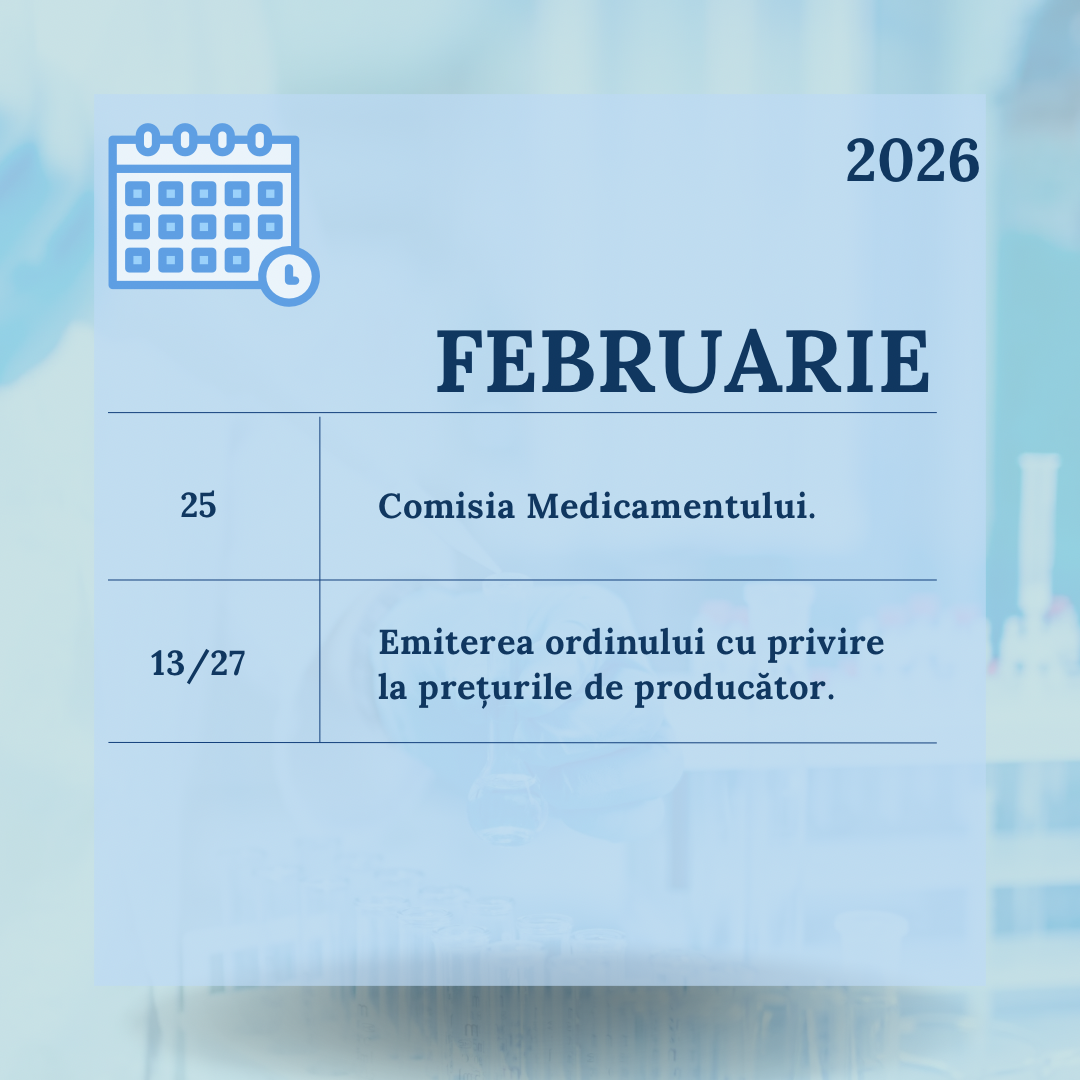 Agenda ședințelor programate pentru luna februarie