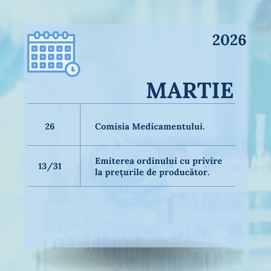 Agenda ședințelor programate pentru luna martie
