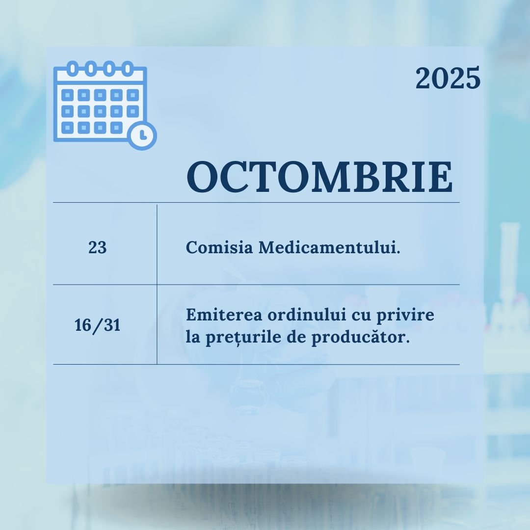 Agenda celor mai importante ședințe din luna Octombrie!